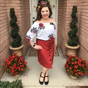 Off shoulder Floral top